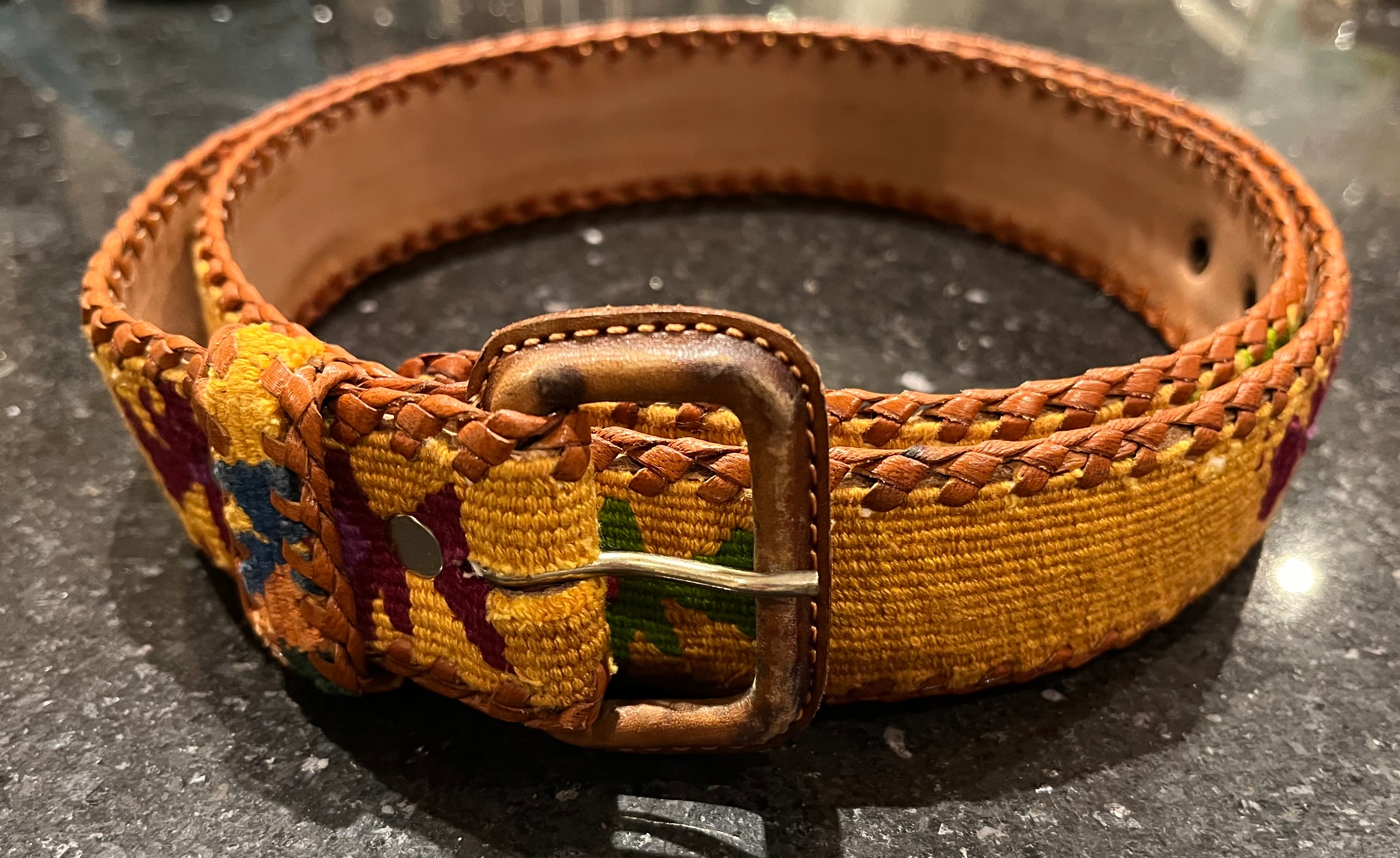 Guatemalan Polo Belt - Gold