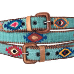 Load image into Gallery viewer, Guatemalan Polo Belt - Aqua
