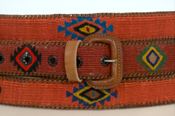 Guatemalan Leather Polo Belt - Terracotta