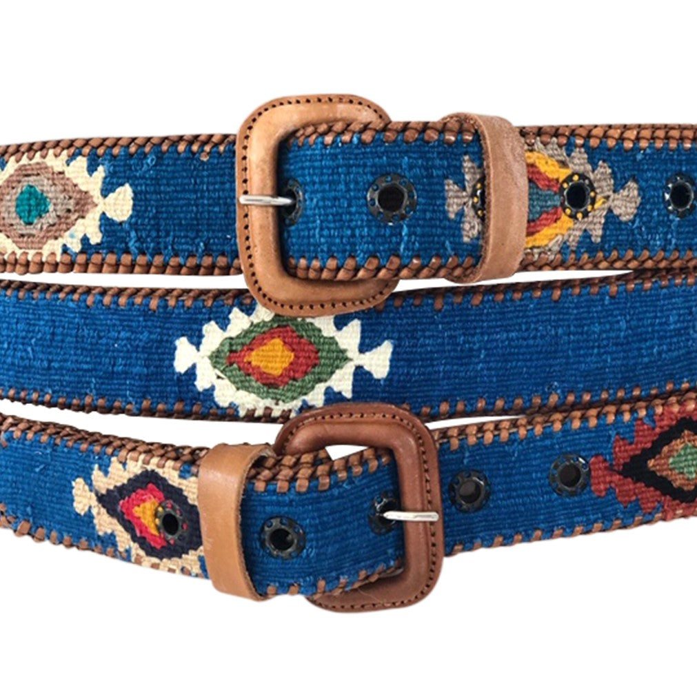 Guatemalan Polo Belt - Turquoise