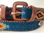 Load image into Gallery viewer, Guatemalan Polo Belt - Turquoise
